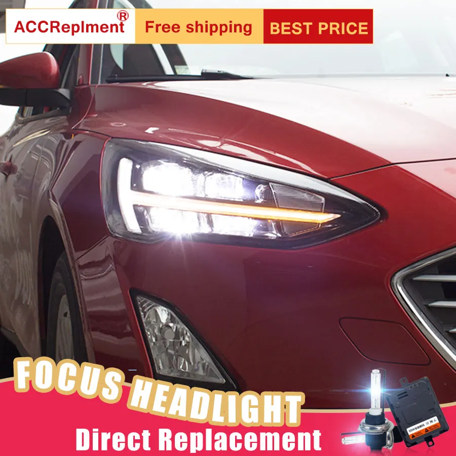 2 шт Светодиодный фар для Ford Focus светодиодный огни автомобиля Ангел глаза все светодиодный комплект протовотуманная подсветка Габаритные огни