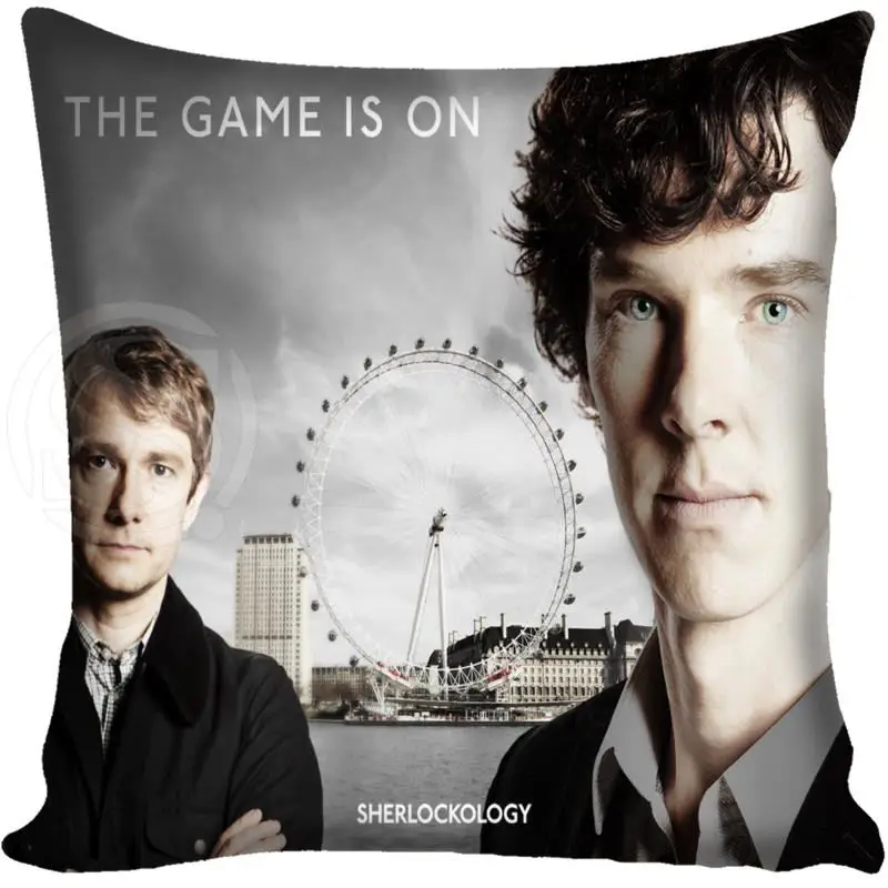 

G0309 Hot sell Custom Square Pillowcase Sherlock Pillow Case Zippered & MORE SIZE 40x40cm Drop Shipping
