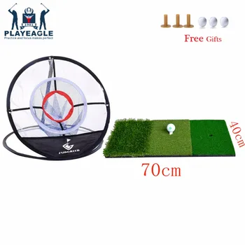 

FUNGREEN Golf Hitting Mat 40x70cm Indoor Chipping Net and Mat Practice Rubber Tee Holder Mat Eco-friendly Golf Chipping Mat