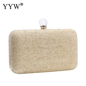 

YYW Nylon Weave Clutch Bag For Women White Sac Main Femme Black Clutch Female Evening 2019 Clutch Wedding Elegant Solid Handbag