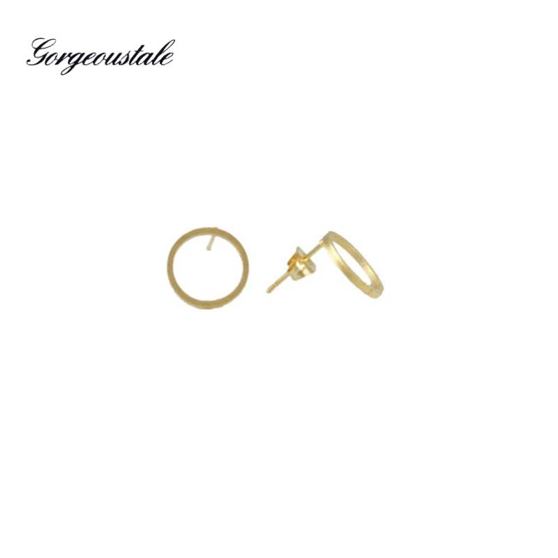 

10Pairs/lot Open Circle Earrings Women Fashion Jewelry Boucle D'oreille Femme Stainless Steel Stud Earings Bridesmaid Gift