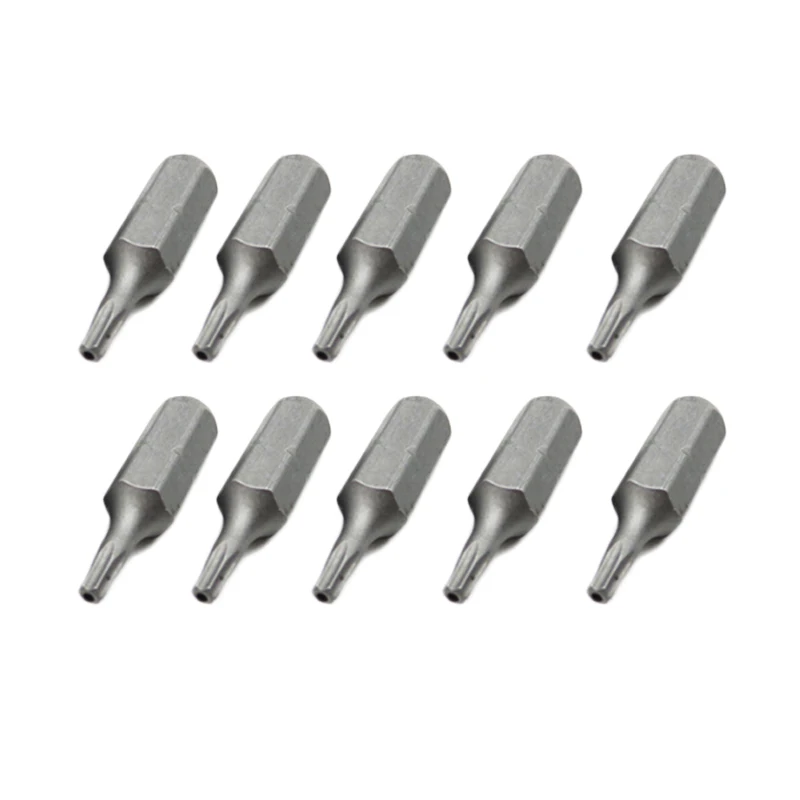 

10pcs Torx Screwdriver Bit T15/ T20/ T25/ T27/ T30/ T35/ T40 1/4 High Grade
