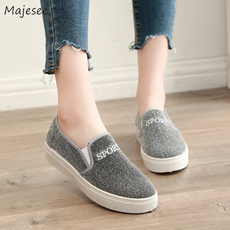 

Vulcanize Shoes Women Slip-on Non-slip Simple Canvas Flat with Students Leisure All-match Trendy Comfortable High Quality Ladies