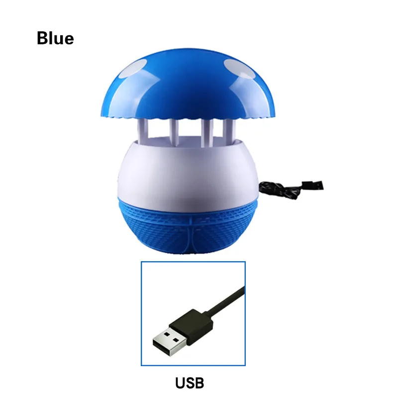 Нерадиационная лампа-убийца комаров светодиодный фотокаталитический Противомоскитный отражающая лампа бытовая электрическая USB зарядка пестицид свет - Цвет: Blue