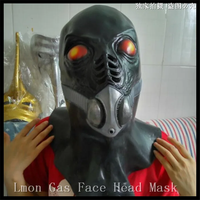 

High quality 100% Natural Airsoft Latex Tactical Wargame Dummy Gas Protective Mask Cosplay CS Game Face Head Mask Cosplay Toys