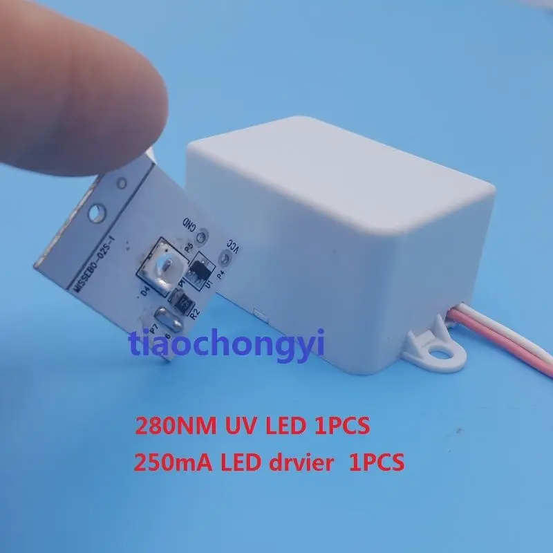 

280nm 100mA UV purple LED diode,Low wavelength Ultra violet UV LED Driver