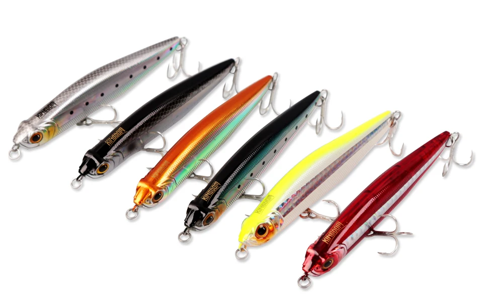 Kingdom Fishing Lures Hard Bait Slow Sinking Pencil 19.4g,85mm 29.7g,100mm Sea Bass China Artificial Lures Wobblers Model 5503 (2)