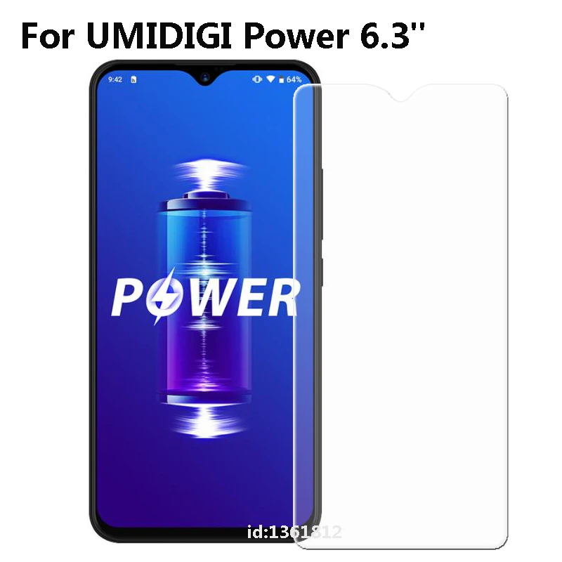 UMIDIGI الطاقة 6.3 بوصة الزجاج المقسى طبقة رقيقة واقية ل UMIDIGI الطاقة الزجاج شاشة حماية المحمول الهاتف الزجاج