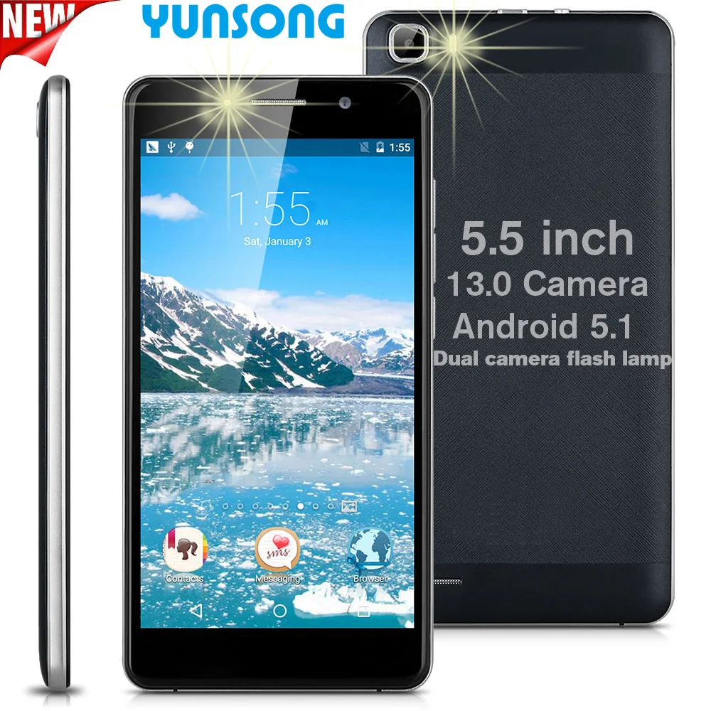 Original brand YS7pro 13MP camera 5.5inch Smartphone MTK6580 telephone Quad Core Dual Sim Cell Phone celular Unlock Mobile | Мобильные