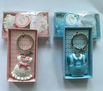 

100pcs Baby Clothes Keychain Birthday Wedding Party Baptism Gift Present Souvenir Baby Shower Favor for Guest wen6278