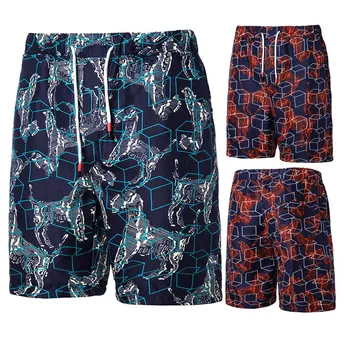 

2019 New Arrival Summer Men's Fashion comfortable and Casual Printed Lace-up Pants spodenki meskie New Best Quality