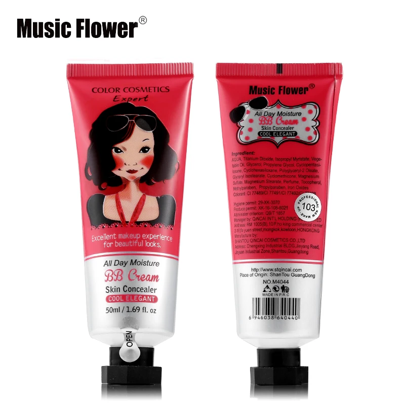 Music Flower бренд BB& cc-крем выравнивание цвета кожи Жидкая основа для лица консилер Foundation корейские Make Up увлажняющая косметика