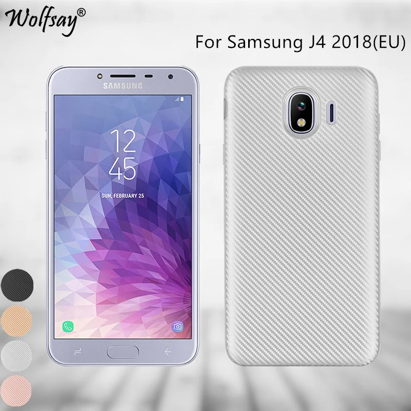 Ультратонкий силиконовый чехол для Samsung Galaxy J4 SM-J400 Противоскользящий из
