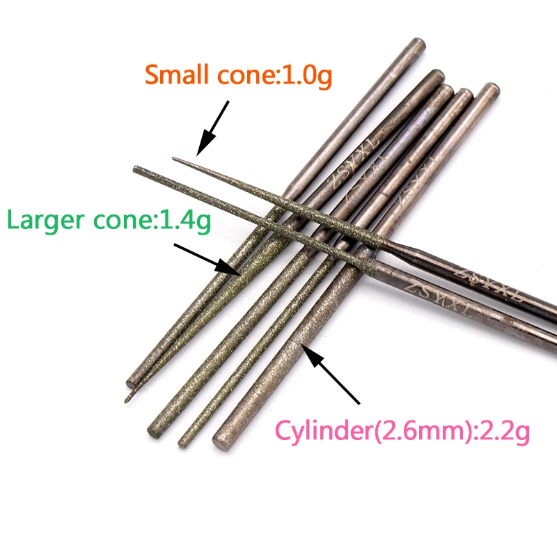 1/5 шт. 2,35 мм хвостовик алмазная шлифовальная головка с декоративными швами, перфорирующая игла буровые коронки для металла, камня нефрита резьба вращающихся инструментов Dremel