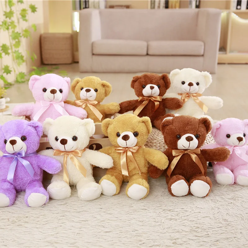 

Wholesale 5 Pieces A Lot 30/35 Cm Soft Plush Bears Plush Toy Stuffed Animal Teddy Bear Bed Toy For Children's Gift
