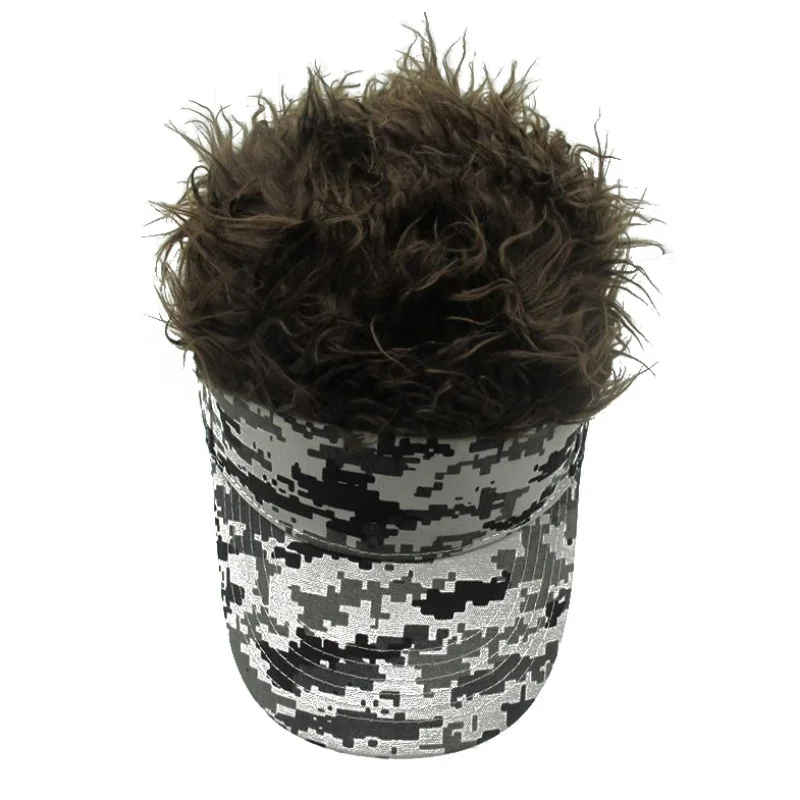 Мужской женский парик Забавный выпадения волос прикольные подарки Для мужчин Кепки для женщин Кепки поддельные чутье волосы Зонт Шапки 1