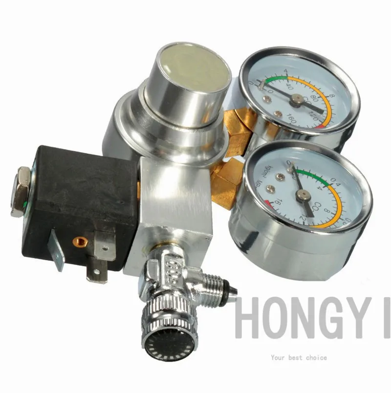 HONGYI/1 шт Высокое качество Co2 оборудования Регулятор электромагнитный клапан два ОЖ регулятор для аквариума DICI аквариум с растениями