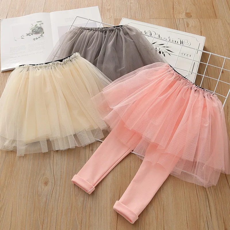 Г. Весна-осень-лето, модная однотонная Кружевная юбка-леггинсы для детей от 2 до 10 лет юбка-брюки для танцев для маленьких девочек