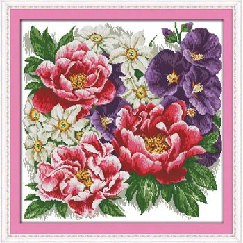 

A bunch of vigorous flowers Needlework,stitch,DIY DMC Cross Stitch Set For Embroidery kit Counted Cross-StitchingWall Home Decor