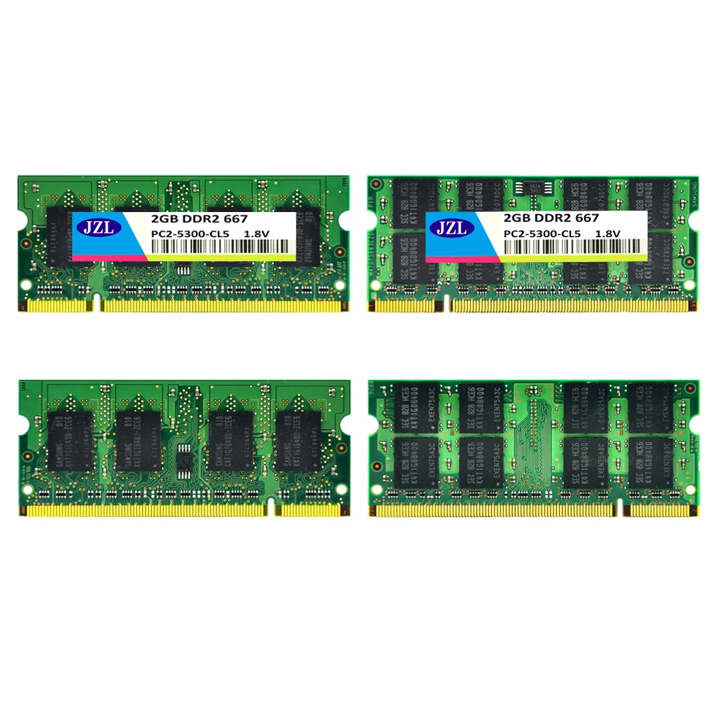 JZL ноутбук оперативная память SODIMM PC2-5300 DDR2 667 МГц 200PIN 2 ГБ/PC2 5300 DDR 2 667 МГц 200 PIN 1,8 в CL5 ноутбук компьютер SD ram