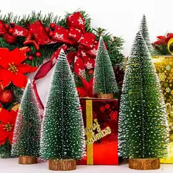 Рождественская елка небольшой сосна размещены в настольном возле год Мини Рождественское украшение для дома Рождество вечерние поставки