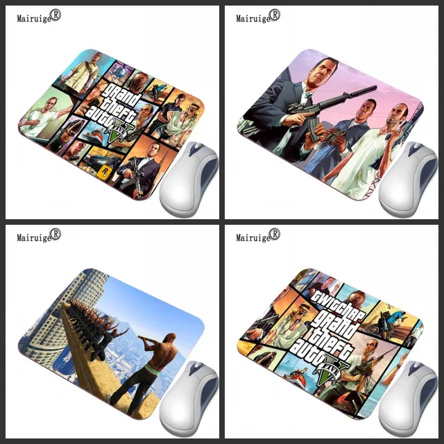 Modest Mairuige2018 New Small Size Gta Game LOGO High Quality Cartoon Mouse Pad Rubber Material Computer Peripheral Gifts 22X18/29X25CM