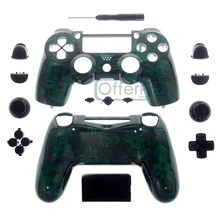 Пользовательские зеленые черепа Полный набор оболочки ремонта кнопок части для PS4 контроллер JDM-010 JDM-020