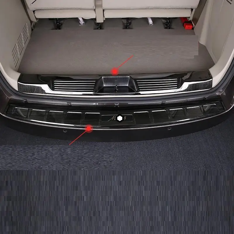  Car Trunk Rear Panels Foot Pedal Exterior Decorative Chromium Auto Protecter Trim Accessories 14 15