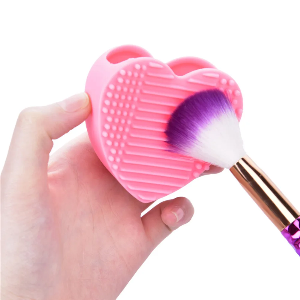 2 in 1 brush cleaner and holder Brush Makeup Wash Silica Glove Scrubber Brush Cosmetic Cleaning pad Beauty Makeup Brushes New