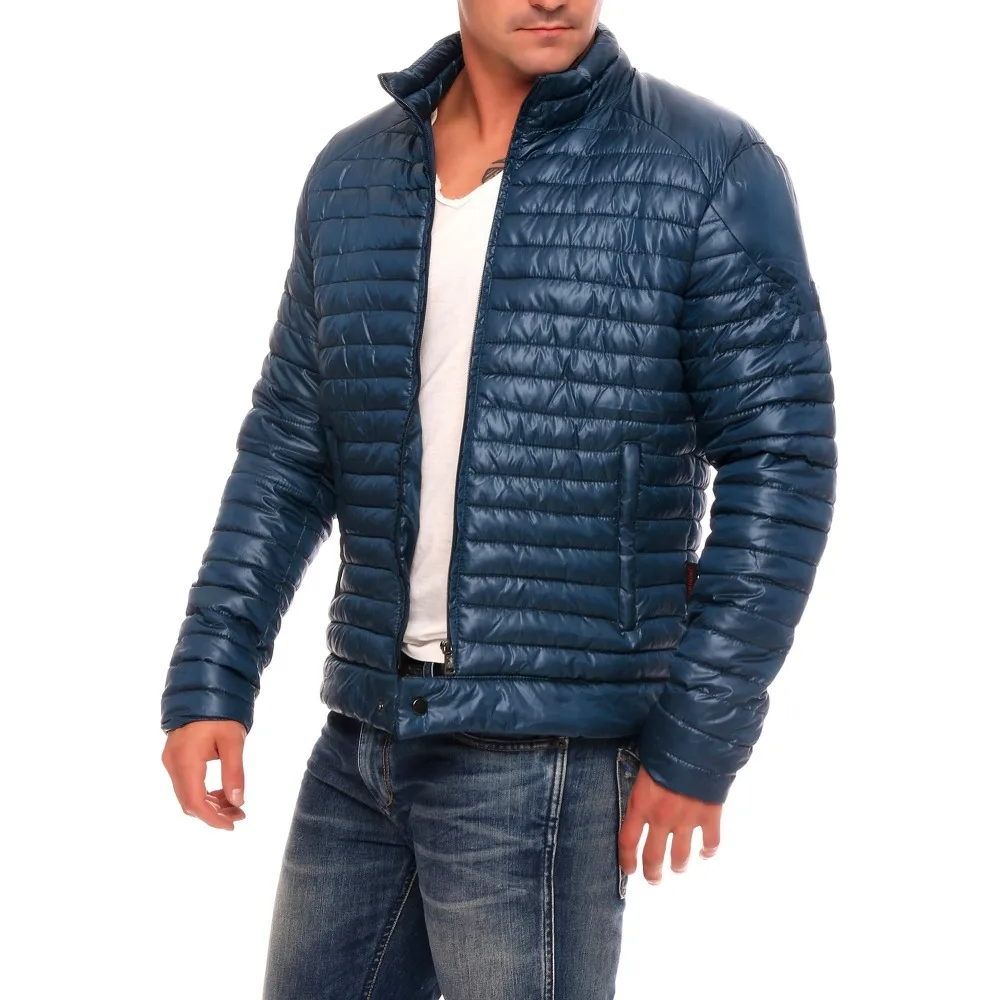 ZOGAA 2019 Мужская Зимняя Повседневная Толстая стеганая куртка на молнии тонкие мужские модные пальто Мужская парка верхняя одежда теплый плащ