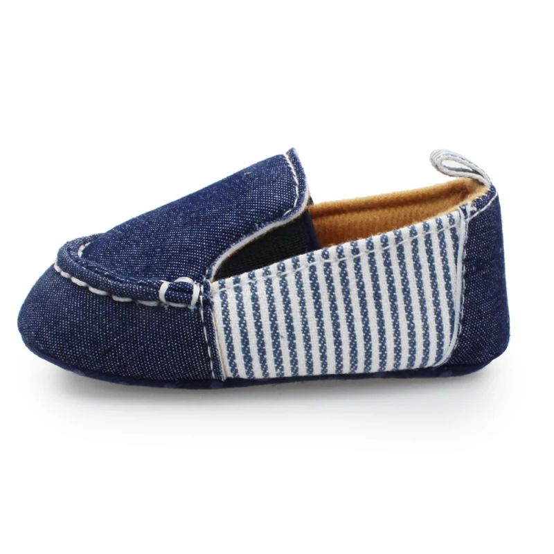 Soft Shoes First Walkers Easy Wea Autumn Kids Baby Boys Girls Stripes Canvas Sneakers