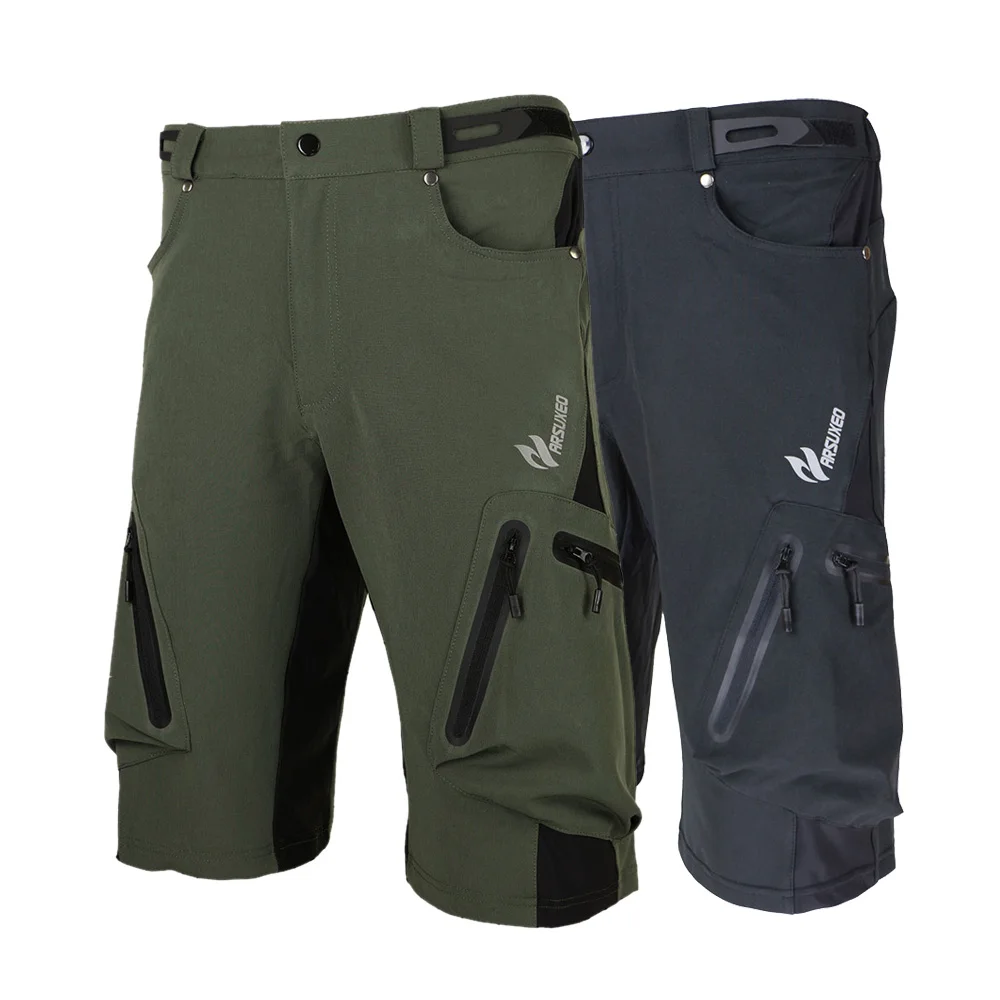 Prix pour Arsuxeo Hommes Shorts Vélo Vélo Loisirs Baggy Ciclismo Respirant Lâche Fit Shorts de Course Vêtements + Poches Zippées Prix pour Arsuxeo Hommes Shorts Vélo Vélo Loisirs Baggy Ciclismo Respirant Lâche Fit Shorts de Course Vêtements + Poches Zippées