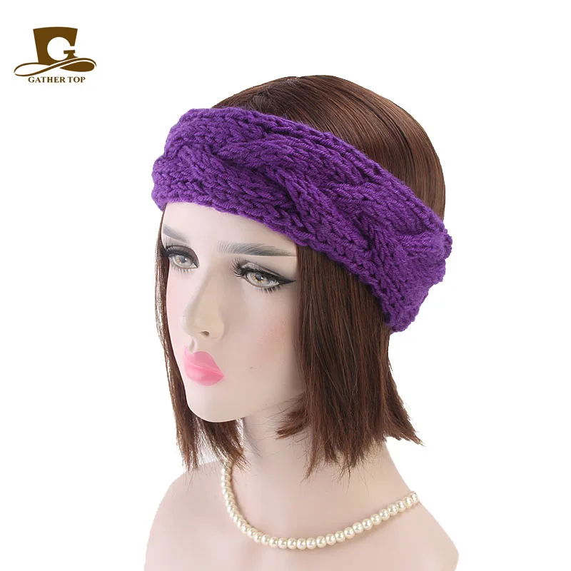 Buy Winter Warm Knit Headband Women Head Hat Solid