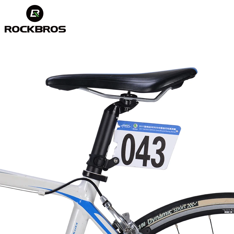

ROCKBROS Cycling Racing Bicycle Number Plate Holder Ultralight Titanium Alloy MTB Road Bike Number Mount Holder Bike Accessories