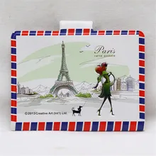 Путешествия пейзаж автобус и футляры для идентификационных карт ПВХ чехол для банковских карт 11*8,5 см Эйфелева статуя тауер Liberty Биг Бен Чехлы для кредитных карт