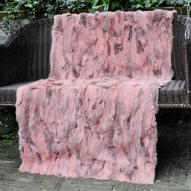 CX-D-11G на заказ натуральный цвет розовый мех ковер Tapetes Vloerkleed кроличий мех коврики для гостиной кровать одеяло Прямая