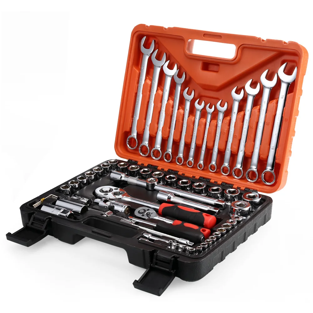 

61pcs Socket Ratchet Wrench Hand Tools Automobile Professional Repair Tools Kit