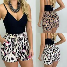 Лето г. для женщин шорты для йоги леопардовым принтом брюки для девочек спортивные бег тренажерный зал Йога Лидер продаж белый желт