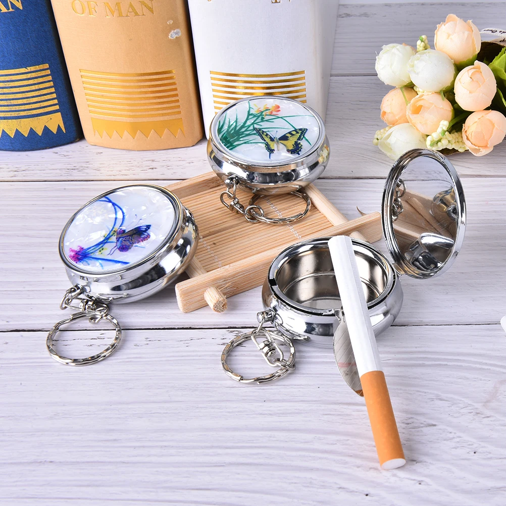 

1pc Portable Pill Box Makeup Storage Container Folding pill case Metal pill cutter Medicine Organizer random color