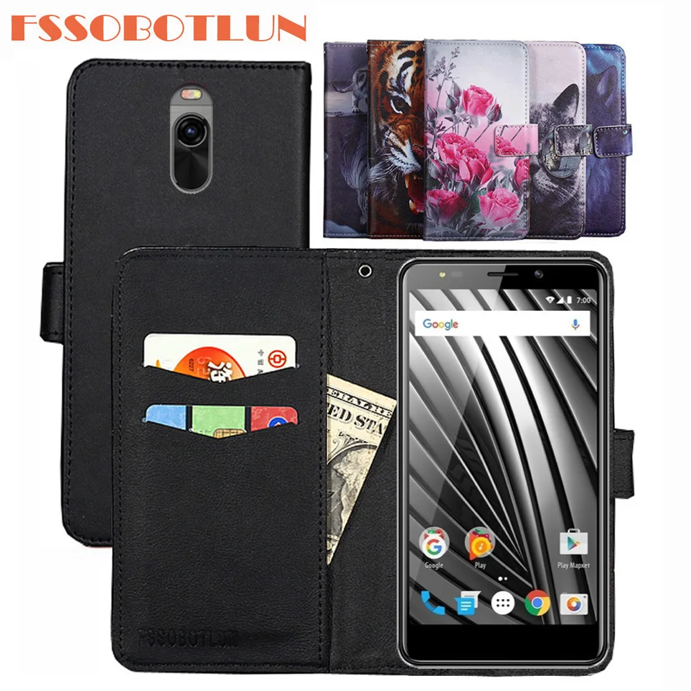 

FSSOBOTLUN For Vertex Impress Razor Case PU Leather Retro Flip Cover Shell Magnetic Fashion Wallet Cases Kickstand Strap