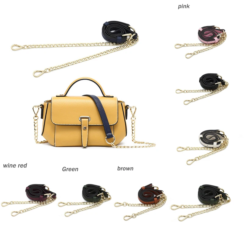 Leather Shoulder Bag Strap Female Handbag Straps for Bag Parts Accessories Gold Chain Off White ...