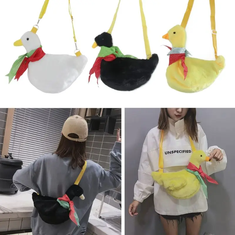 

Cute Duck Plush Bag for Kids Baby Shoulder Messenger Bag Teen Cartoon Crossbody Bag Funny Mini Travel Bag Handbags