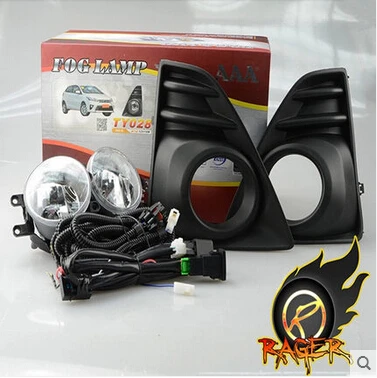 

Hireno Car LED DRL Waterproof ABS 12V Daytime Running Lights for Toyota Yaris 2014-16 Fog lamp 2PCS