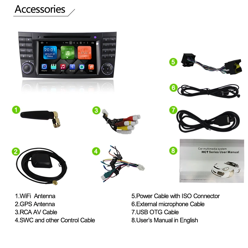Discount Android 6.01 Eight Core Car DVD Player For MERCEDES BENZ E class W211 G-Class W463 CLS W219 GPS Navi Head Unit Car Video Player 17
