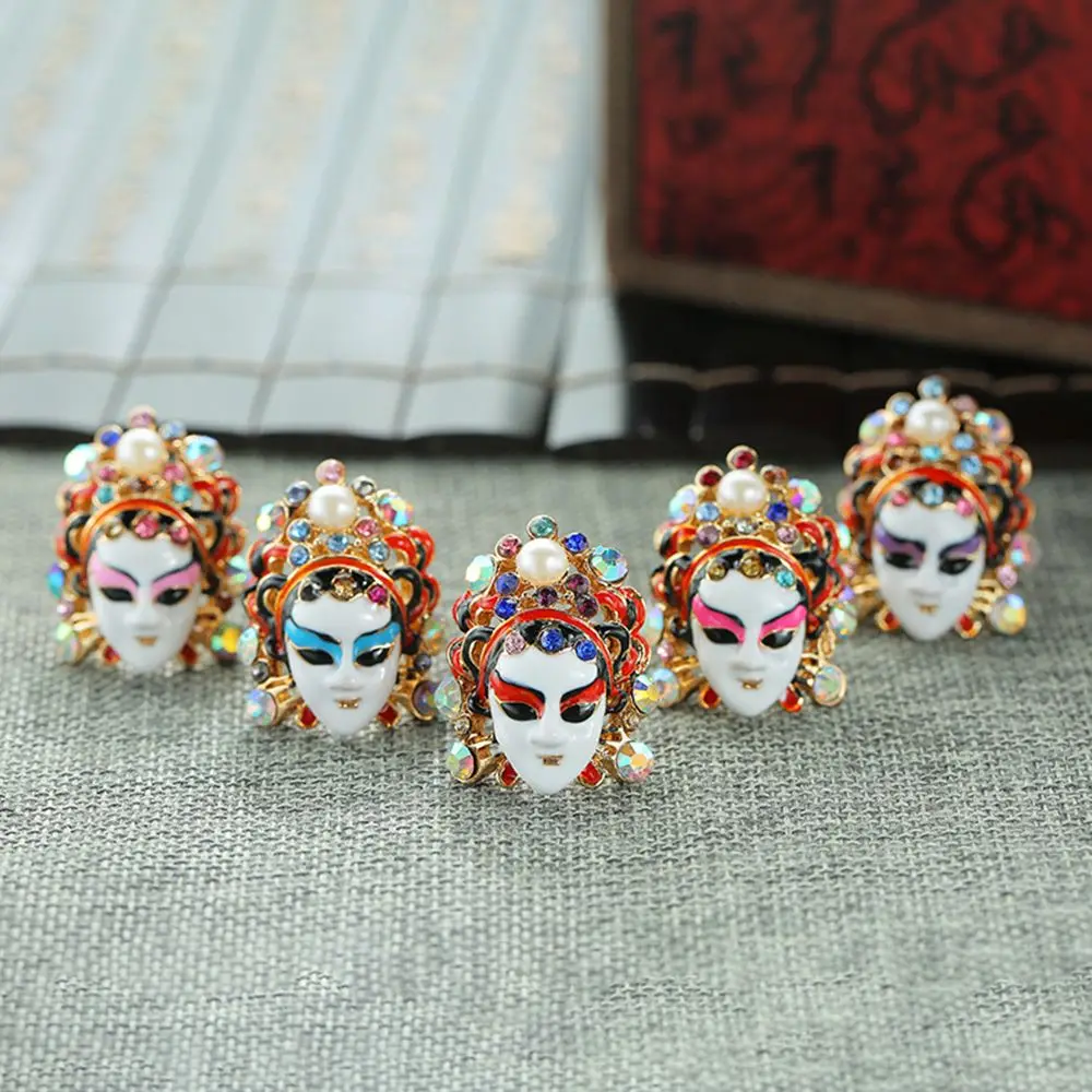 

Traditional Unique Design personality China wind Peking Opera daomadan ring female Face Masks Ring jewelry wholesale for women