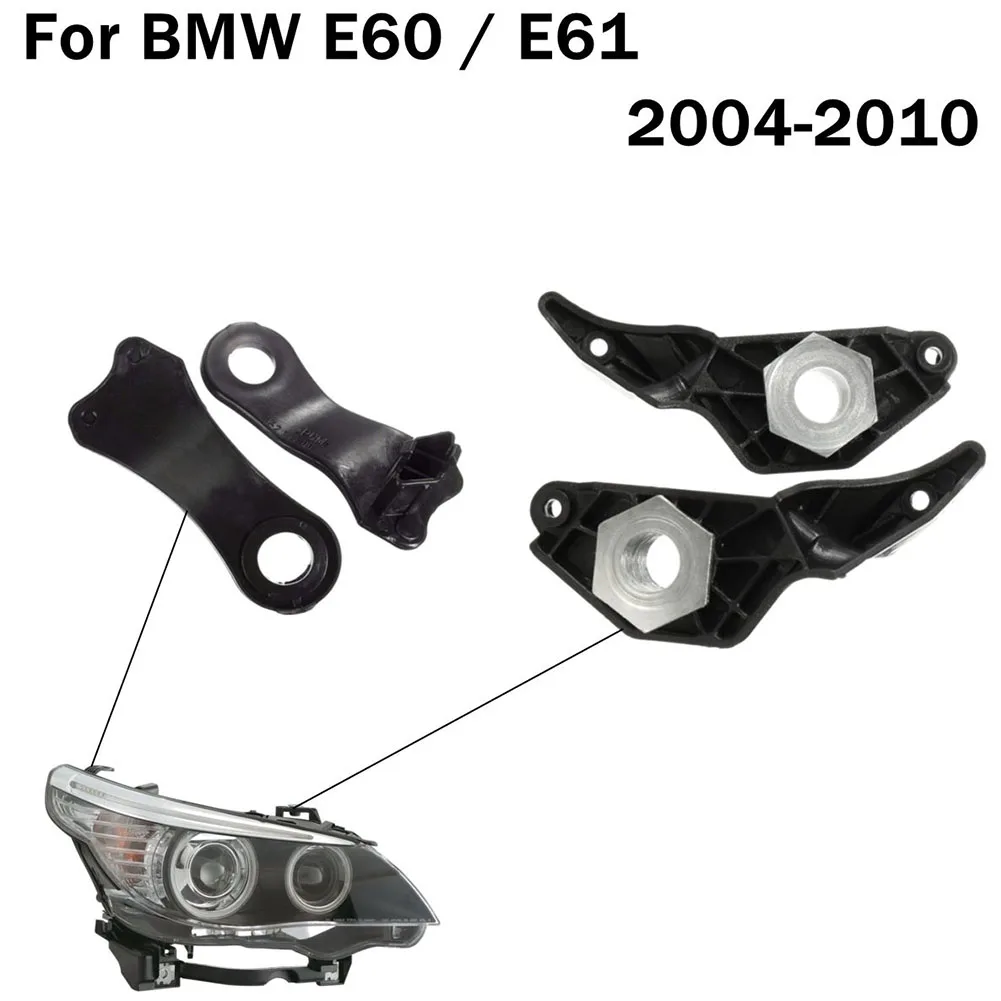 2 пары светильник держатель 523Li термостойкие ремонт кронштейны Замена Черный галогенная фара автомобиля зажимы набор E60 520 525 для BMW