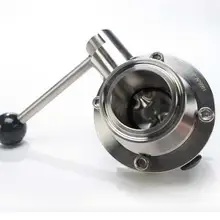 Тройной зажим 2 дюйма Санитарный Дроссельный клапан SS304 сверхмощный