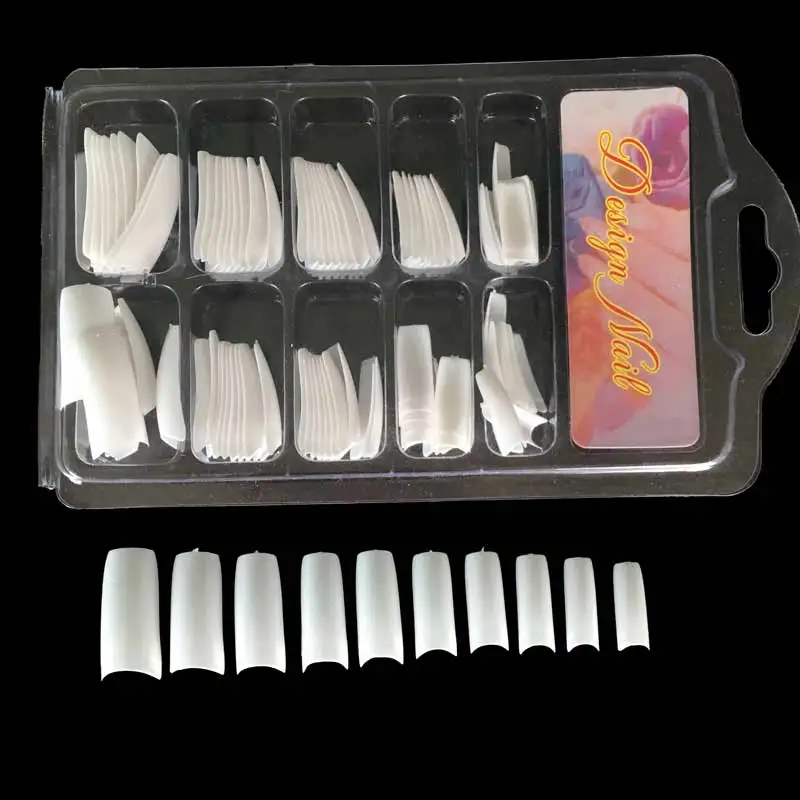 

100PCS Fake Nails Tips French Acrylic Artificial False Nails French Nail Design Tips Acrylic UV Salon Manicure Tools Faux Ongles