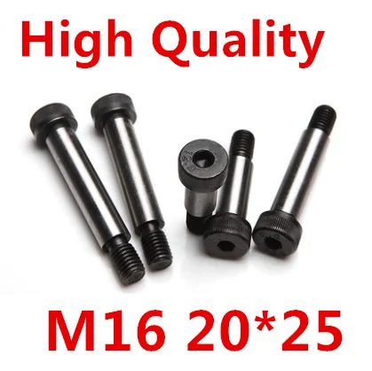 

2 Pieces M16 Threaded 20*25mm 12.9 Grade Alloy Steel Hexagon Socket Head Shoulder Screw Bolt