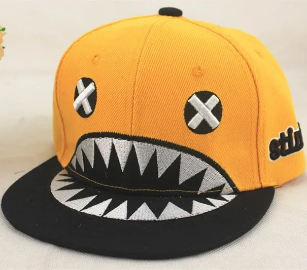 [DINGDNSHOW] Новая Детская кепка с застёжкой s бейсболка с вышивкой детская плоская кепка в стиле хип-хоп с изображением акулы для девочек и мальчиков